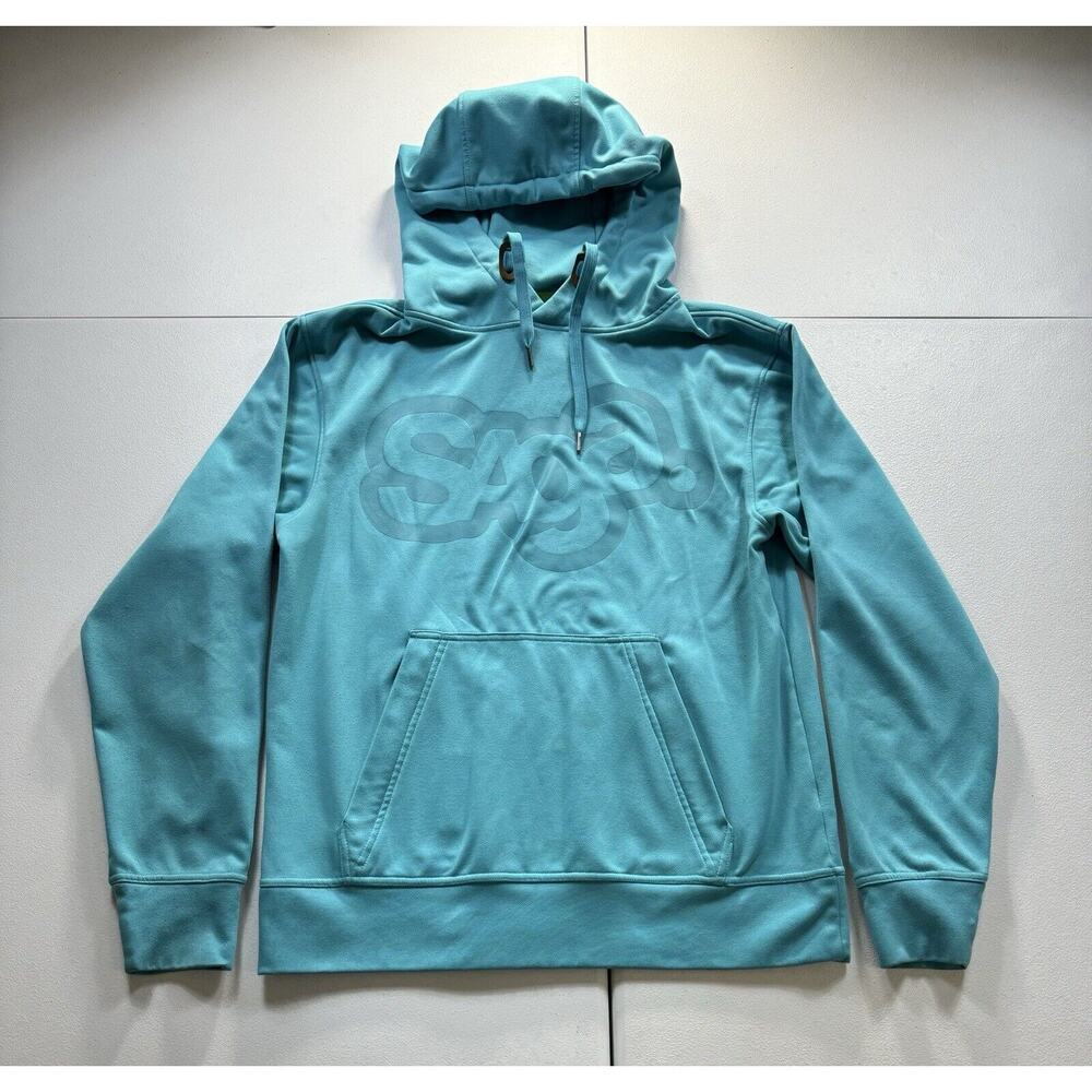 SAGA Hoodie Men’s M Blue Outdoor Gorpcore Sweatshirt Snowboarding Ski USA